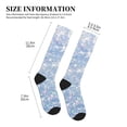 thumbnail image 2 of Lsque White Bule Glitter Pattern Sport Compression Socks for Men & Women 15-20 mmHg Knee High Nurse Pregnant Running Medical and Travel Athletic, 2 of 6