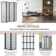 thumbnail image 5 of YRLLENSDAN Room Divider 4 Panel Oriental Shoji Screen 6Ft Folding Privacy Divider Wall Divider Portable Freestanding Partition Screen Japanese-Inspired Wood Divider ,White, 5 of 8