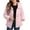 Pink, variant on Coats for Women Puffer Hooded Jackets Women's Solid Color Hooded Drawstring Zipper Button Jacket with Pocket Pink XL