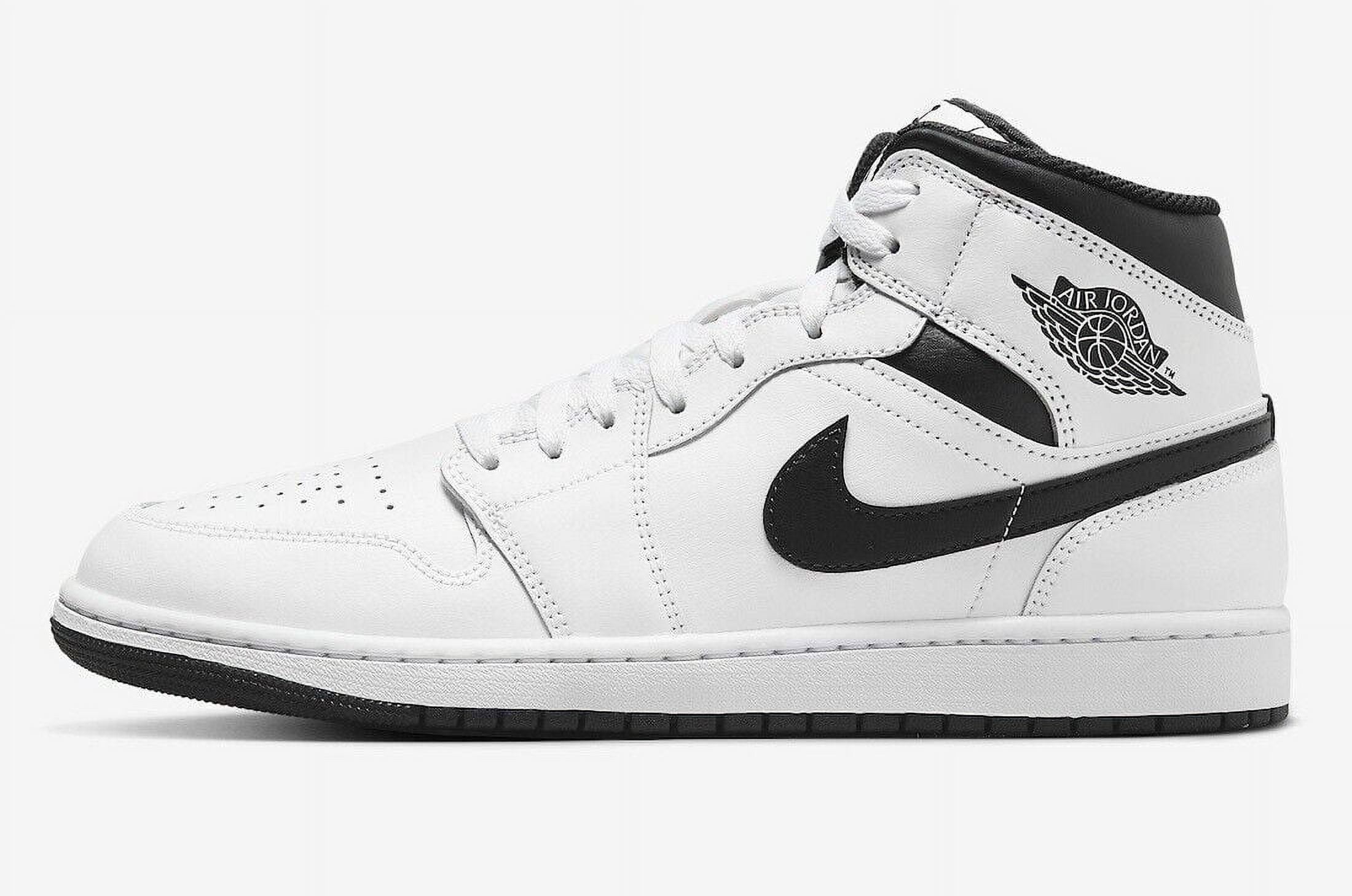 Nike Air Jordan 1 Mid White/Black-White-Black DQ8426-132 Men's Size 8.5 Medium