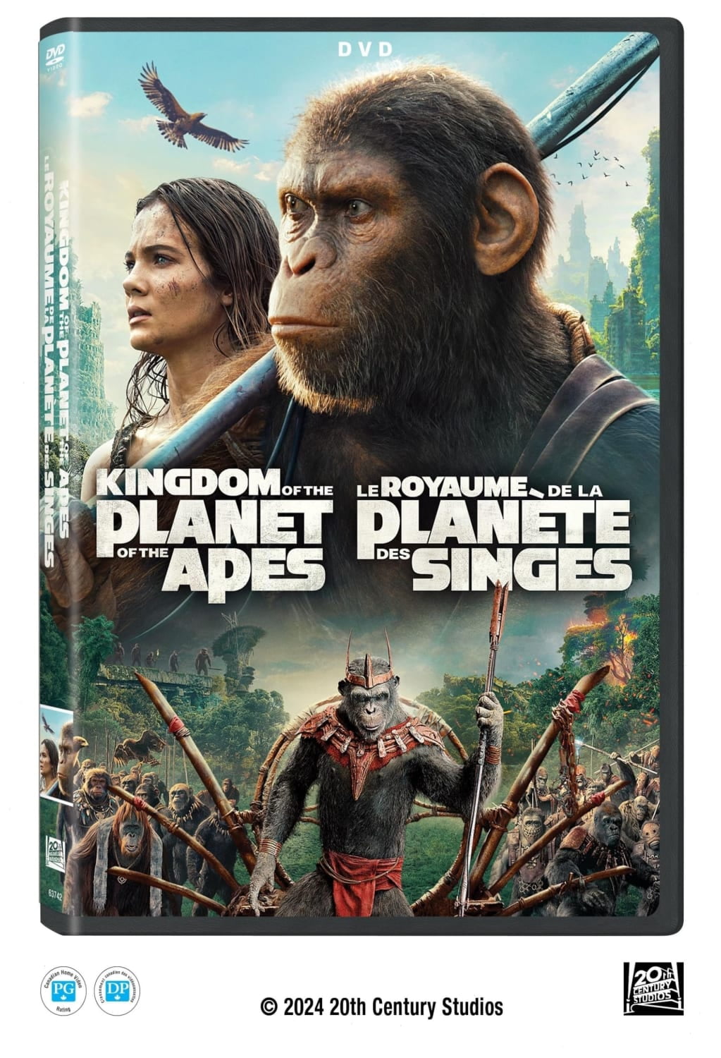 Kingdom of the Planet of the Apes - DVD | Bilingual| Owen Teague, Freya Allan, Kevin Durand, Peter Macon, William H. Macy | Disney; Action, Science Fiction