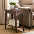 thumbnail image 4 of Leick Home Solid Wood Stratus Narrow Side Table with Shelf, Heartwood Cherry, 4 of 17