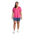 thumbnail image 2 of JMS Just My Size by Hanes Women's Plus Size Pull On Shorts with Pockets, Single and 2-Pack, 9” Inseam, Sizes 0X-4X, 2 of 6
