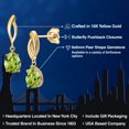 thumbnail image 2 of Gem Stone King 10K Yellow Gold Green Peridot Stud Dangle Earrings for Women | 2.18 Cttw | Gemstone August Birthstone | Pear Shape 8X6MM, 2 of 6
