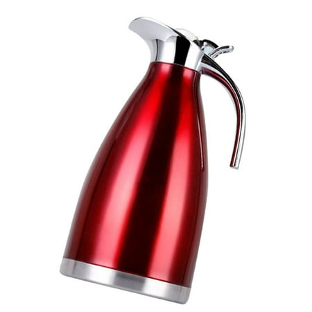 

Stainless Steel Jug Stainless Steel Vacuum Jug Household Warm Keeping Kettle (2L Red)