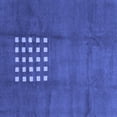 thumbnail image 1 of Ahgly Company Machine Washable Indoor Square Abstract Blue Modern Area Rugs, 5' Square, 1 of 4