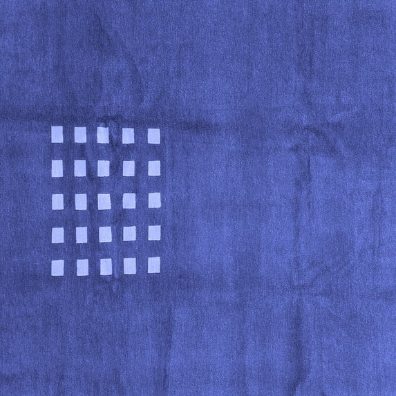 Ahgly Company Machine Washable Indoor Square Abstract Blue Modern Area Rugs, 5' Square