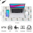thumbnail image 5 of Long Mouse Pads for Desk,White Girl Dance Pattern Desk Mats on Top Of Desks, Desk Mouse Pad Extra Large with 3mm Non-Slip Base and Stitched Edge for Gaming,Office,Work,Home 31.5"x15.7", 5 of 6