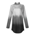 thumbnail image 4 of Ydkzymd Long Sleeve Shirt Womens Gray Plain color block Cute Shirts for Women Tie Dye Tunic Trendy Turtleneck Blouses Thermal Plus Size Petite Shirts S, 4 of 4