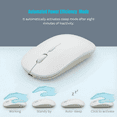 thumbnail image 5 of VerdeVida Bluetooth 5.2 Wireless Mouse — Rechargeable Silent-Click Mouse for MacBook, Laptop, PC, iPad, Chromebook, Windows 11/10/8 — Slim Portable Travel Mouse, 1600 DPI, Multi-Device, White, 5 of 7