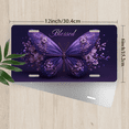 thumbnail image 2 of 1 Pcs 2D Flat License Plate Covers & Frames, Blessed Butterfly For Decorative Front, Waterproof For Decoration Aluminum License Plate Covers & Frames Cover For Men Women, 12" X 6", 2 of 6