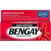 Bengay Ultra Strength Cream, 4-Ounce Tubes Pack of 3