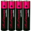 Lenmar Pink AAA Alkaline Batteries, 4 Pack
