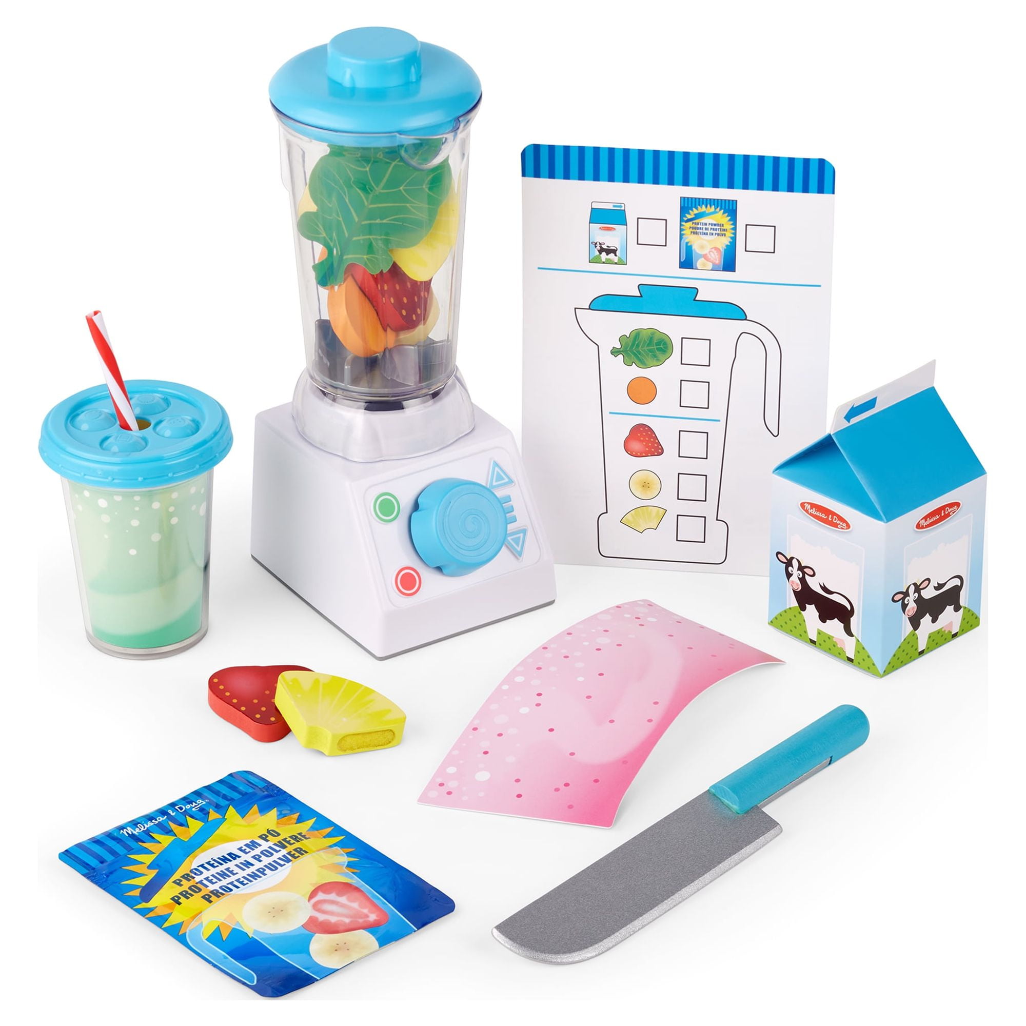 UPC 000772098410 product image for Melissa & Doug Wooden Smoothie Maker Blender 22-Piece Play Food Set | upcitemdb.com