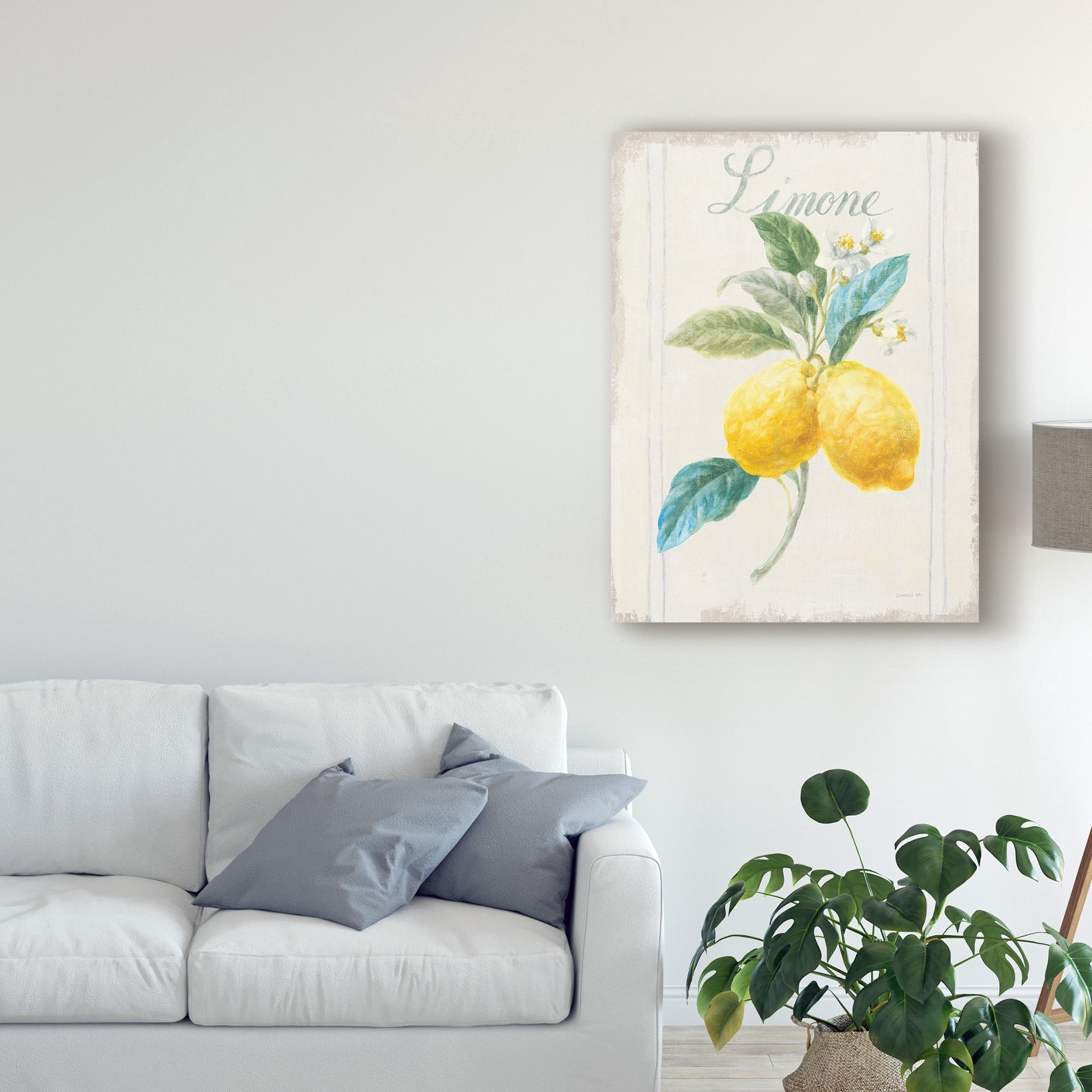 Trademark Fine Art 'Floursack Lemon III v2' Canvas Art by Danhui Nai