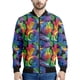 thumbnail image 5 of Chaqueta bomber con estampado 3D de flores rosas para hombre, sudadera con gráfico floral para primavera y otoño, tops para mujer, abrigo de manga larga con cremallera para calle, 5 of 5