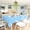 Baby Blue, variant on Oval Waterproof Vinyl Tablecloth, Spillproof Plastic Flannel Backed Table Cover, Wipe Clean for Dining, Buffet, Parties, Camping 60" x 84" Black