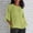 Mint Green, variant on Summer and Fall Tops for Women Crew Neck T Shirt Comfortable Ladies Stylish Cropped Sleeves Crewneck Cotton Line Loose Shirt Blouse