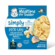 Gerber Mealtime for Toddler Pasta Pickups Toddler Food, Italian-Style Cheese and Chicken Ravioli, 6 oz Tray