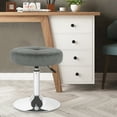 thumbnail image 6 of Homebeez Fabric Vanity Stool Swivel Stool Height Adjustable Gray, 6 of 6