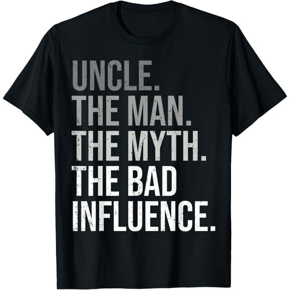 Uncle The Man The Myth The Legend Fun Best Funny Uncle T-Shirt100% cotton short-sleeved shirt for both men and women
