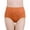 Brown, variant on 3D Embossed High Waist Briefs Abdominal Support Lifting Womens Underwear Solid Color Cotton For Daily Brown,XXL