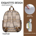 thumbnail image 5 of Boho Bohemia Geometric Line Art Backpack Backpack for School,Cute School Bag,Schoolbag with Adjustable Shoulder Straps & Padded Back,13.8"x11.4"x6", 5 of 6