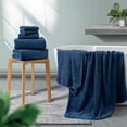 thumbnail image 6 of Smuge 8 Piece Oversized Bath Sheet Towels, 2 Extra Large Bath Towels Sheet, 2 Hand Towels and 4 Washcloths 600 GSM Ultra Soft Bath Towel Set Highly Absorbent Hotel Luxurious Towels(Navy), 6 of 8
