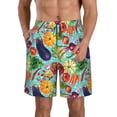 thumbnail image 2 of Uemuo Vegetable (2) Pattern Men's Swim Trunks Hawaiian Beach Bathing Suit Swimsuits Beach Quick-Dry Shorts with Pockets-XX-Large, 2 of 9
