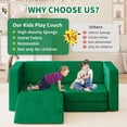 thumbnail image 6 of Linor 10PCS Modular Kids Play Couch, Kids Couch with Climbing Slope, Toddler Couch for Playing, Creating, Sleeping, Indoor Kids Sofa for Boys and Girls, Green, 6 of 9