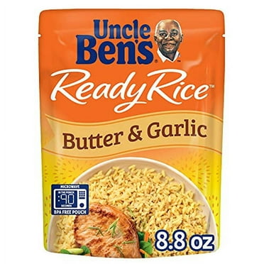 UNCLE Ben's Ready Rice: Butter & Garlic Rice, Ready to Heat 8.8 Oz Pouches, Pack of 6
