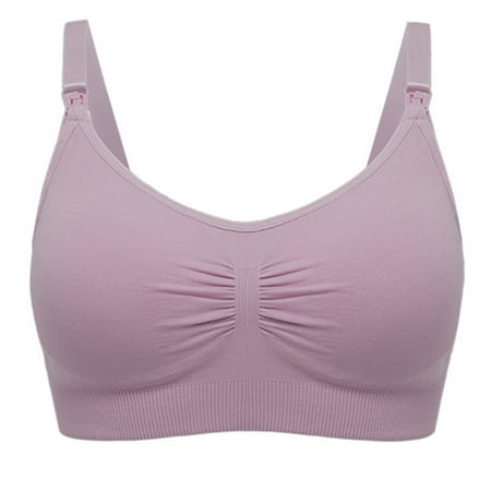 Plus Size Sleeping Nursing Bra Breathable Women Wirefree Breastfeeding Underwear Seamless Maternity Bra for Women Push Up Maternity Bralette