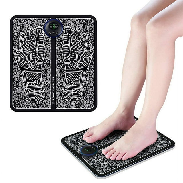 Estimulador de pies masajeador de pies para aliviar el dolor mejorar y facilitar el rendimiento muscular Estimulador de pies EMS, negro