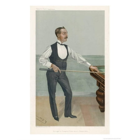 H.W. Stevenson a Leading British Player of His Day Who Won His First Billiards Championship in 1901 Print Wall Art By Spy (Leslie M. (Championship Manager 01 02 Best Players)