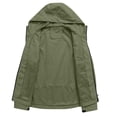 thumbnail image 3 of fheaev Rain Jackets for Women Spring Winter Waterproof Hooded Pocket Zipper Jacket Outdoor Mountaineering Clothing Sports Raincoats with Pocket for Outdoor Hiking, 3 of 9