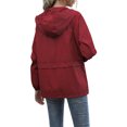 thumbnail image 4 of Hirigin Store Raincoat Women Waterproof Lightweight Rain Jackets Outdoor Hooded Hiking Windbreaker with Adjustable Drawstring, 4 of 6