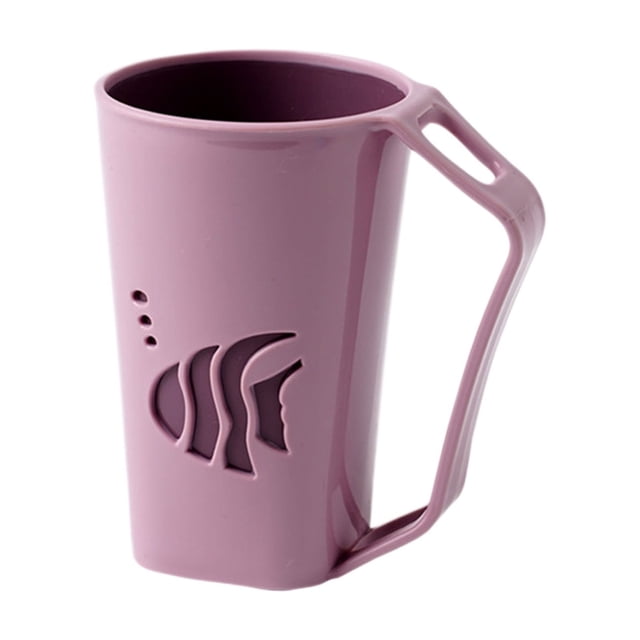 Leodye Plastic Toothbrush Cup with Handle - Couple/Home/Travel Storage Cup