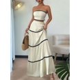 thumbnail image 2 of Women'S Crop Top Maxi Skirts Set 2 Piece Outfit Dress Color XL, 2 of 5