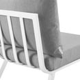 thumbnail image 5 of Lounge Sectional Sofa Chair Set, Aluminum, Metal, Steel, White Grey Gray, Modern Contemporary Urban Design, Outdoor Patio Balcony Cafe Bistro Garden Furniture Hotel Hospitality, 5 of 10