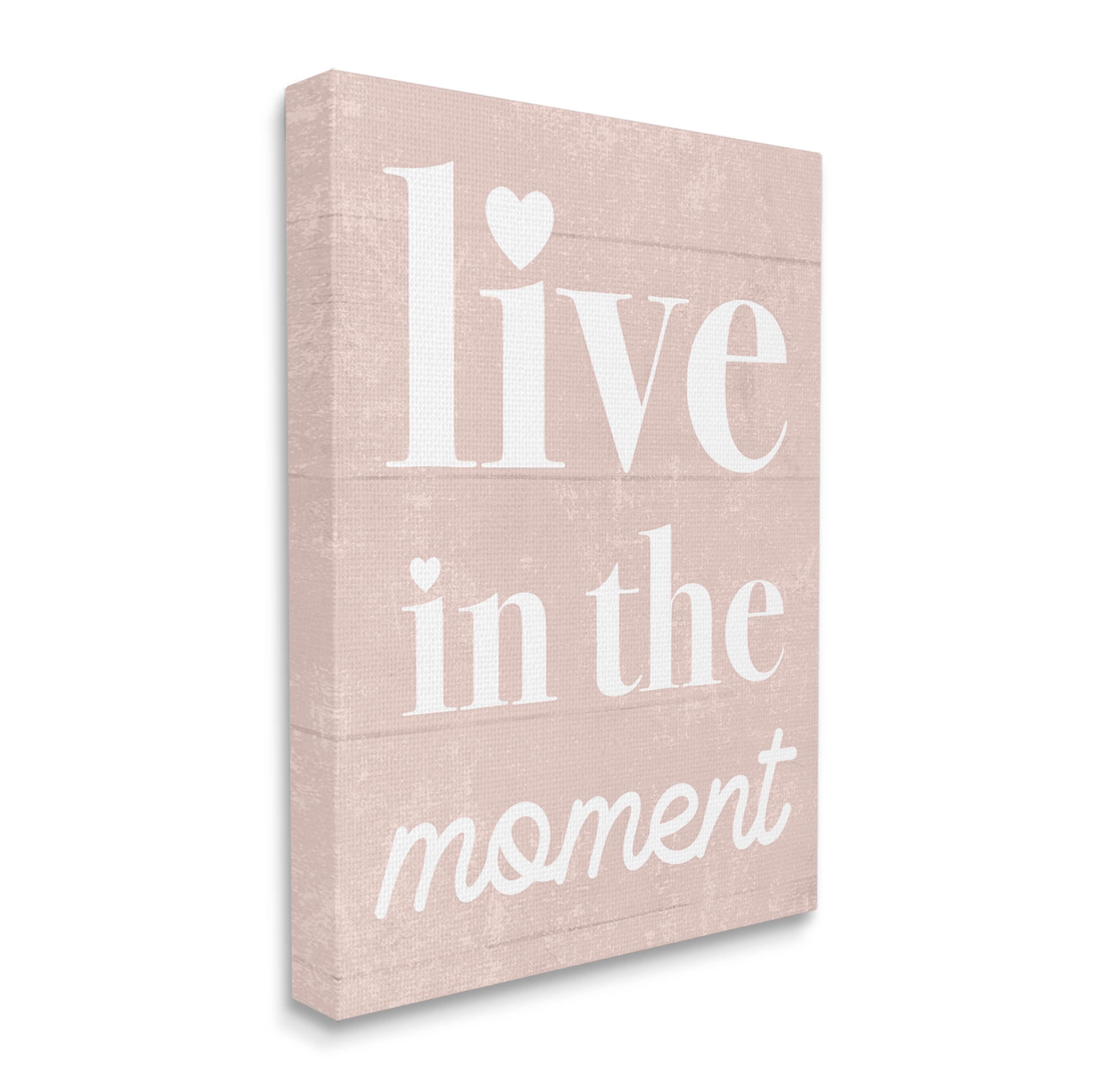 Stupell Industries Live In The Moment Phrase Graphic Art Gallery Wrapped Canvas Print Wall Art, Design by Lil' Rue