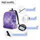 thumbnail image 3 of Balery Snowfall Sky White Purple Mochila Clásica Impresa Básica para Viaje, Mochila Escolar Resistente al Agua, Mochila de Lona con Correas Ajustables-Medium, 3 of 5
