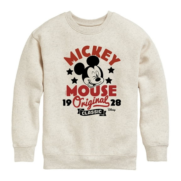Disney - Mickey Mouse - 1928 Original & Classic - Youth Crewneck Fleece Sweatshirt