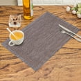 thumbnail image 2 of Placemats Set of 8 for Dining Table, Table Placemats, Rectangular PVC Vinyl, 18"x12" - Brown Gold, 2 of 7