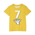 thumbnail image 4 of DeHolifer Number 7 T-Shirt Boys Girls Short Sleeve Varsity Shirt Kids Summer Birthday Tees Gifts Tops 3-14 Years, 4 of 8