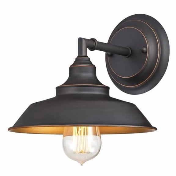 Westinghouse Lighting  Iron Hill One-Light Indoor Wall Fixture - 1-Light Black-Bronze with Highlights