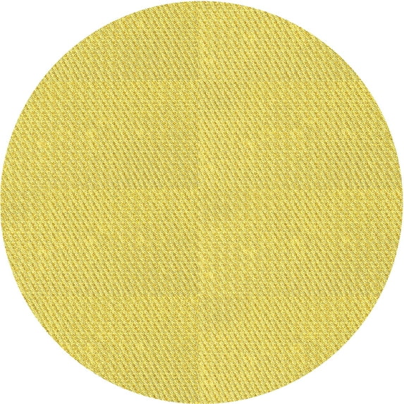 Ahgly Company Indoor Round Patterned Banana Yellow Area Rugs, 6' Round