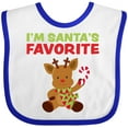 thumbnail image 3 of Inktastic I'm Santa's Favorite Reindeer Boys or Girls Baby Bib, 3 of 4