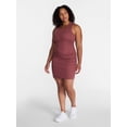 thumbnail image 2 of Avia Women's Ruched Ribbed Dress, Sizes XS-XXXL, 2 of 6