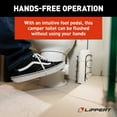 thumbnail image 4 of Lippert Flow Max RV Toilet with Elongated Ceramic Bowl 18" Standard Profile Full Size Soft Close Lid Porcelain White, 4 of 8
