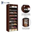 thumbnail image 2 of Zapatero Organizador Rack Para 27 Pares Estante Practiksa Color Café, 2 of 5